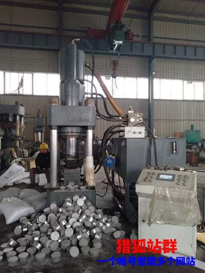 Y上海全自动铝屑压块机配套生产线的展示